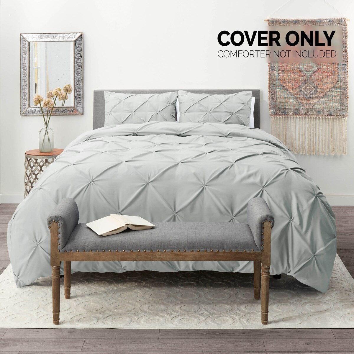 Nestl Pinch Pleat 3-piece Duvet Cover Set