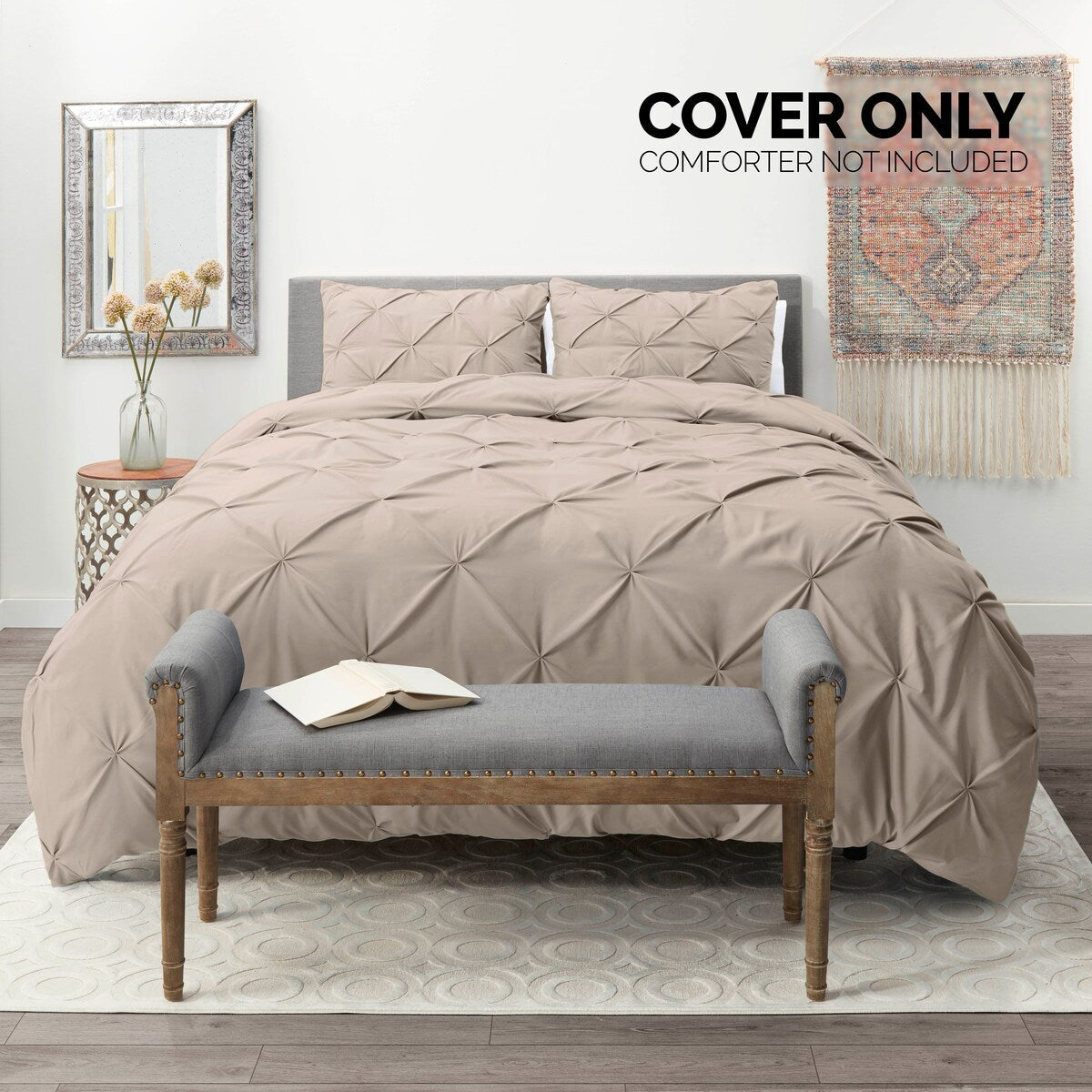Nestl Pinch Pleat 3-piece Duvet Cover Set