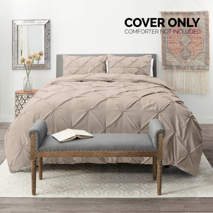 Nestl Pinch Pleat 3-piece Duvet Cover Set