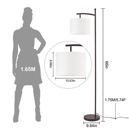 Netin 66 Arched Floor Lamp with Remote and Able to Rotate Lamp Shade