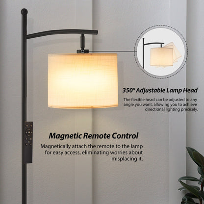 Netin 66 Arched Floor Lamp with Remote and Able to Rotate Lamp Shade