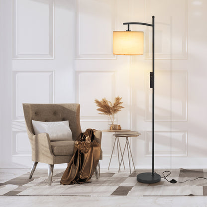 Netin 66 Arched Floor Lamp with Remote and Able to Rotate Lamp Shade