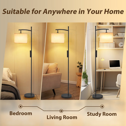 Netin 66 Arched Floor Lamp with Remote and Able to Rotate Lamp Shade