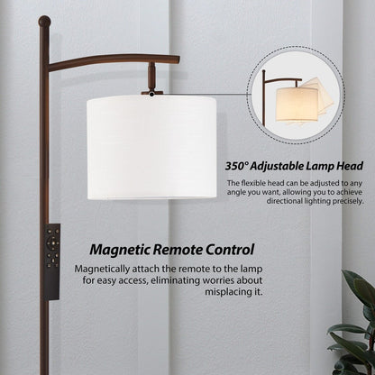 Netin 66 Dimmable LED Arched Floor Lamp with Remote - N/A