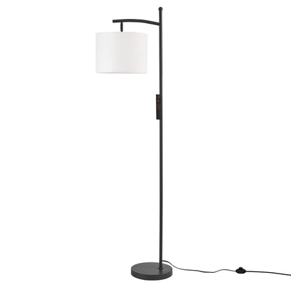 Netin 66 Dimmable LED Arched Floor Lamp with Remote - N/A