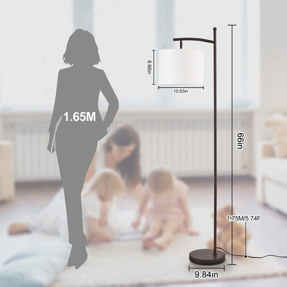 Netin 66 Dimmable LED Arched Floor Lamp with Remote - N/A