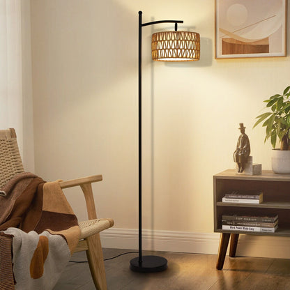 Netin 66 Dimmable LED Arched Floor Lamp with Remote - N/A