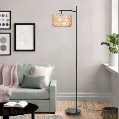 Netin 66 Dimmable LED Arched Floor Lamp with Remote - N/A