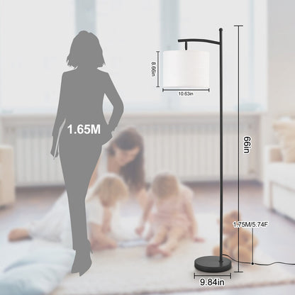 Netin 66 Dimmable LED Arched Floor Lamp with Remote - N/A