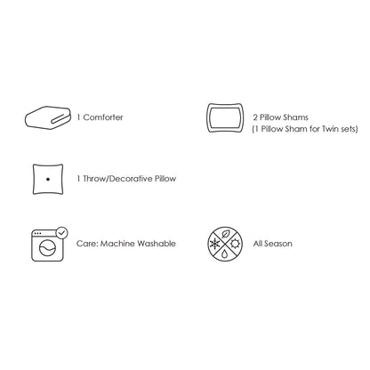 ALEX + BELLA Next Level Dark Grey/Blue Microfiber Comforter Set