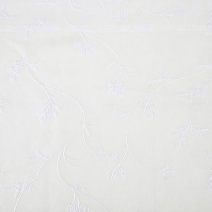 No. 918 Delia Embroidered Floral Sheer Rod Pocket Curtain Valance