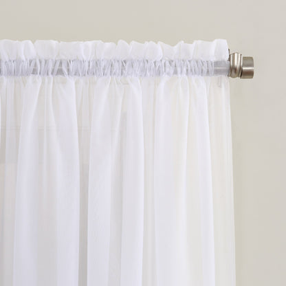 No. 918 Emily Voile Sheer Rod Pocket 1-Piece Curtain Panel, Single Panel