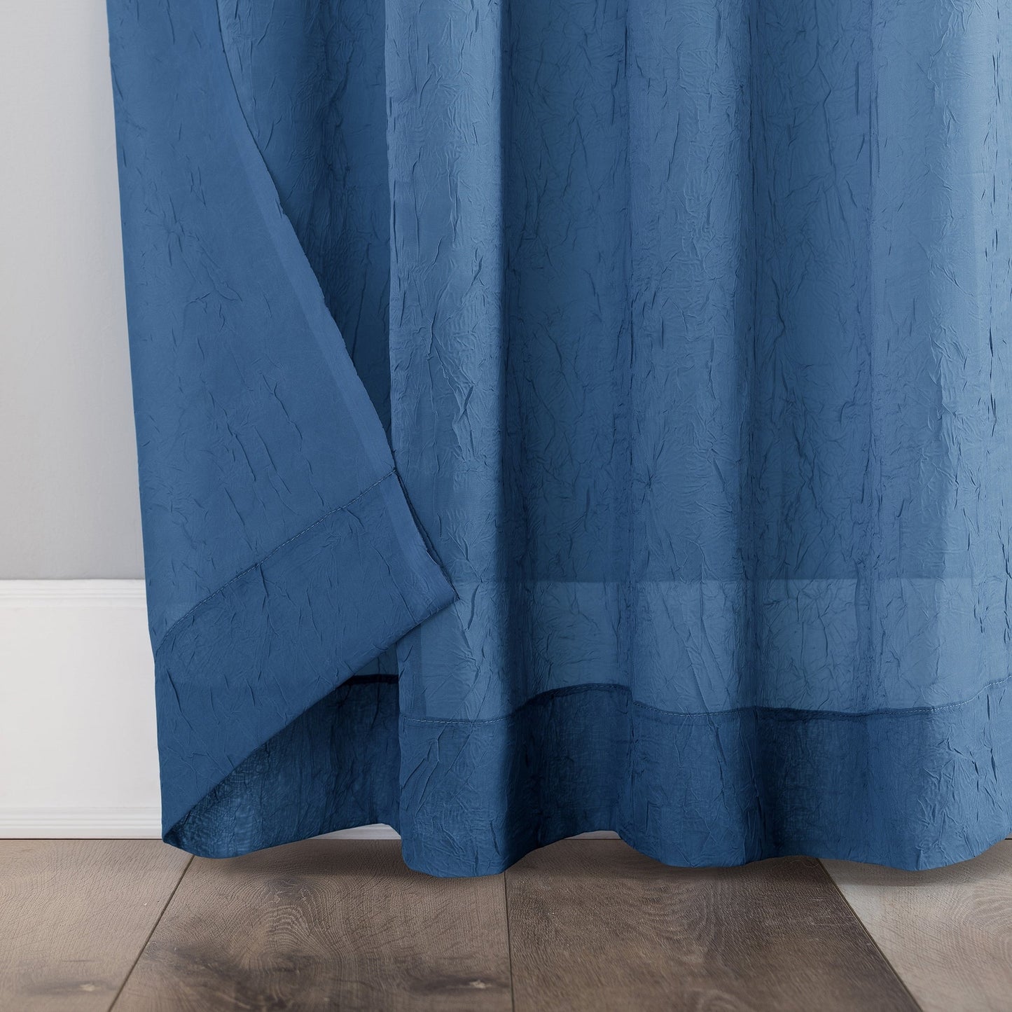 No. 918 Erica Crushed Voile Sheer Rod Pocket 1-Piece Curtain Panel, Single Panel