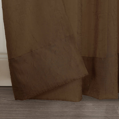 No. 918 Erica Crushed Voile Sheer Rod Pocket 1-Piece Curtain Panel, Single Panel