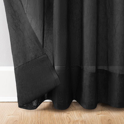 No. 918 Erica Crushed Voile Sheer Rod Pocket 1-Piece Curtain Panel, Single Panel