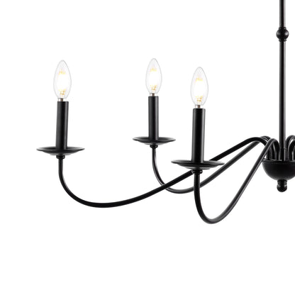 34.75 6-Light Iron LED Chandelier, by JONATHAN Y