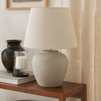 Nourison 20 Rustic Ceramic Pot Table Lamp