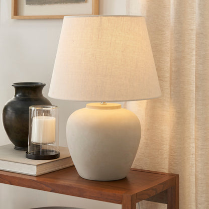 Nourison 20 Rustic Ceramic Pot Table Lamp