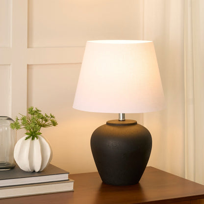 Nourison 20 Rustic Ceramic Pot Table Lamp