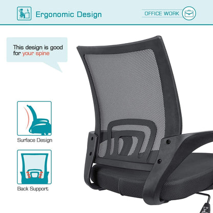 Office Chair Mesh Chair Computer Desk Chair with Armrest