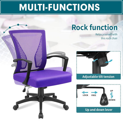 Homall Office Chair Mesh Chair Ergonomic Desk Chair with Lumbar Support
