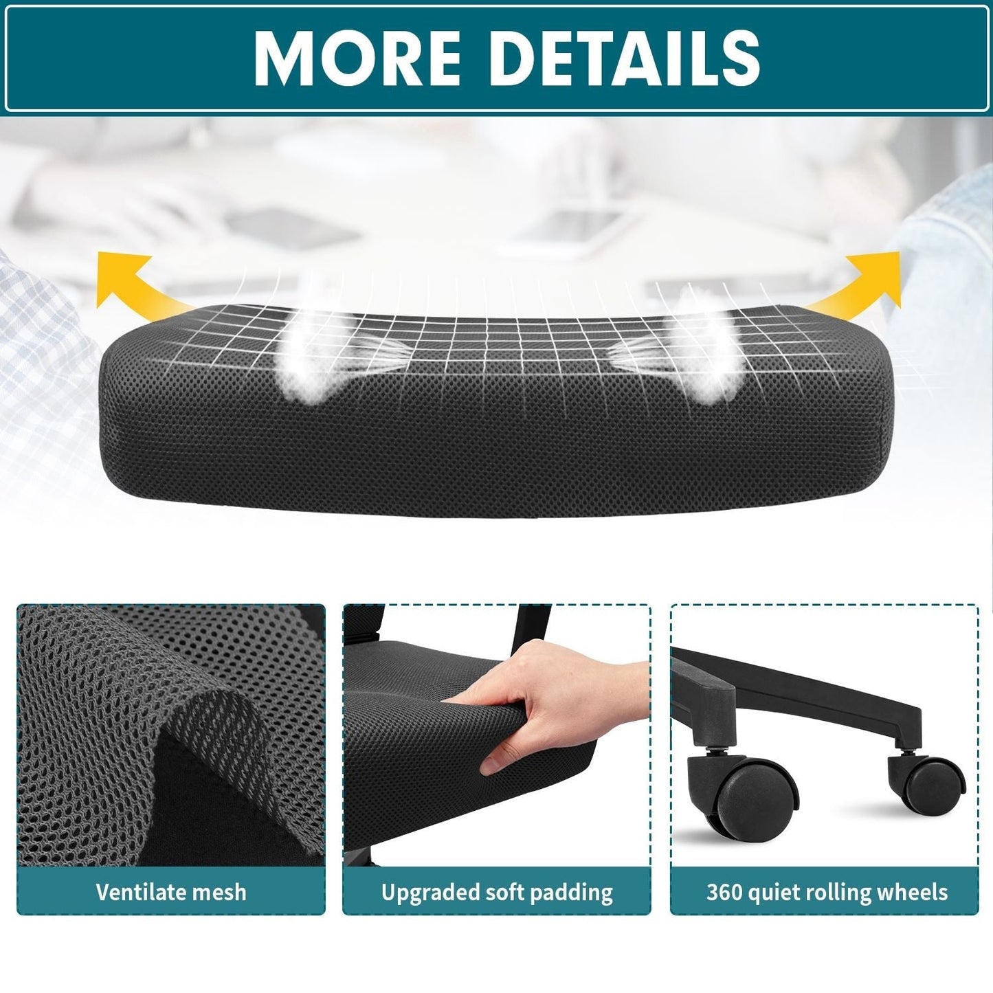 Homall Office Chair Mesh Chair Ergonomic Desk Chair with Lumbar Support