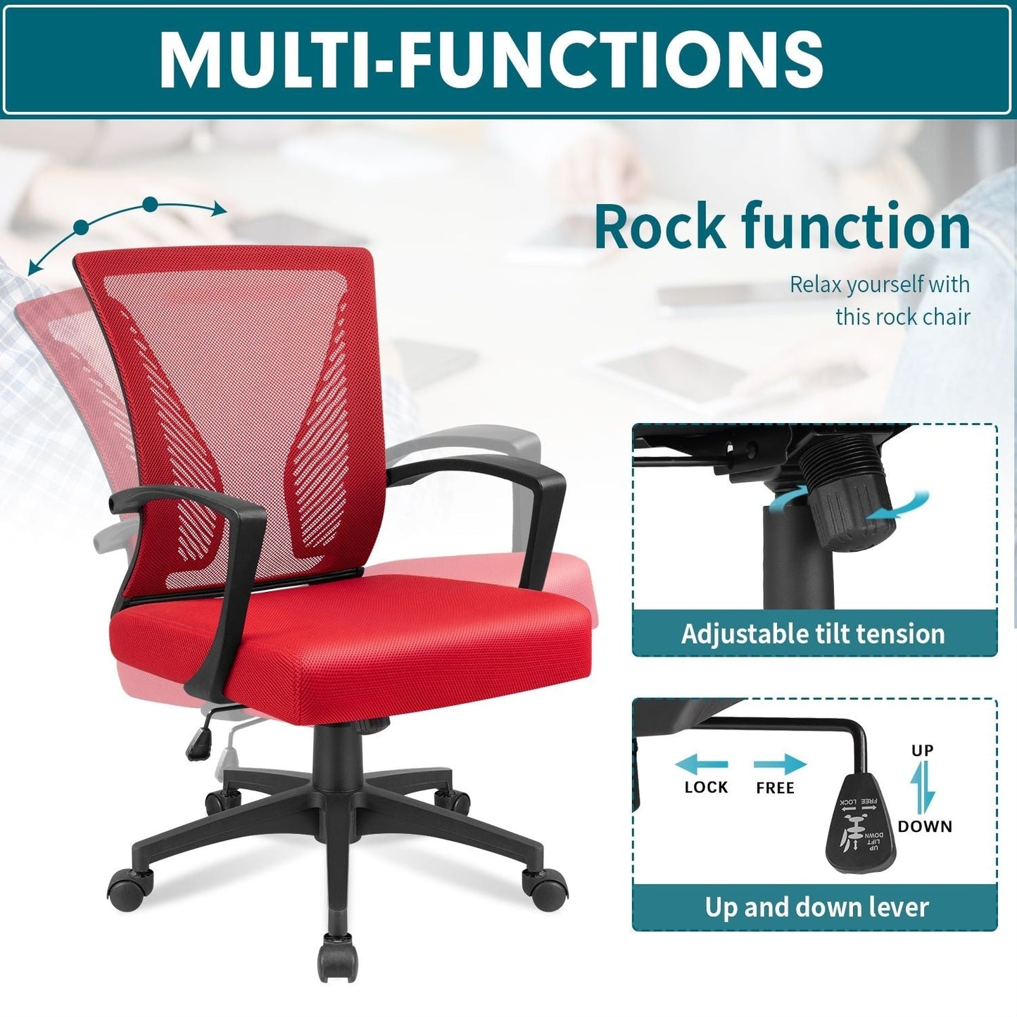 Homall Office Chair Mesh Chair Ergonomic Desk Chair with Lumbar Support