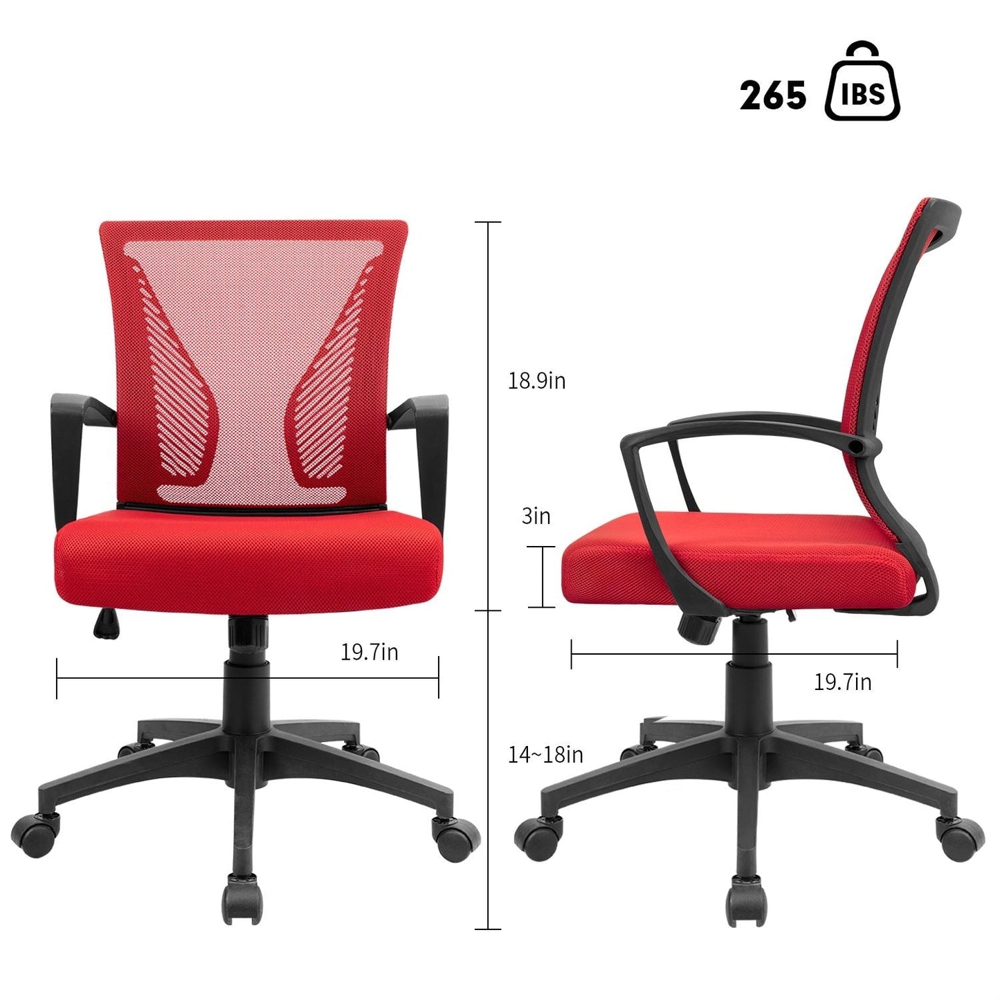 Homall Office Chair Mesh Chair Ergonomic Desk Chair with Lumbar Support