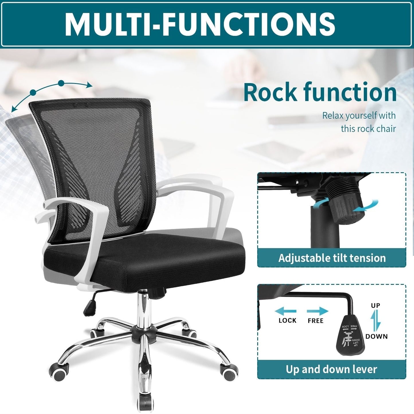 Homall Office Chair Mesh Chair Ergonomic Desk Chair with Lumbar Support