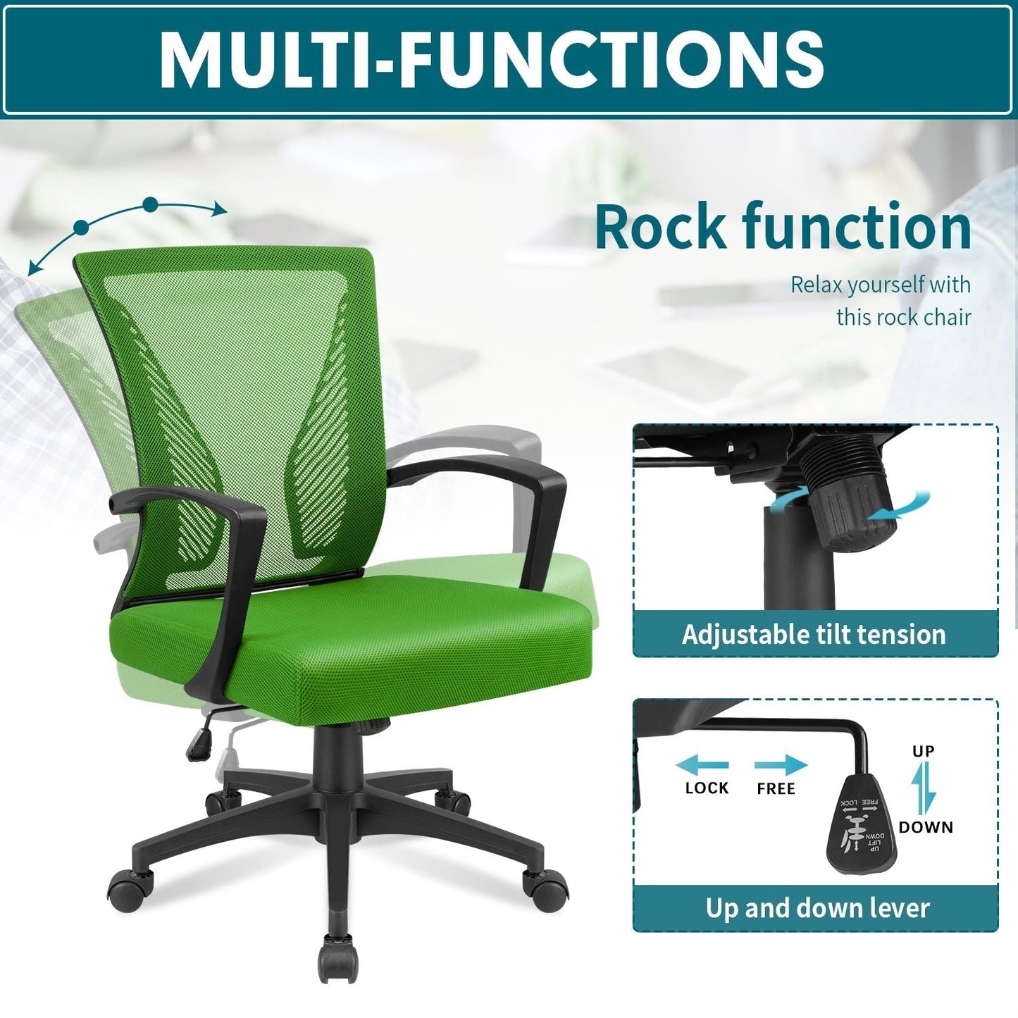 Homall Office Chair Mesh Chair Ergonomic Desk Chair with Lumbar Support