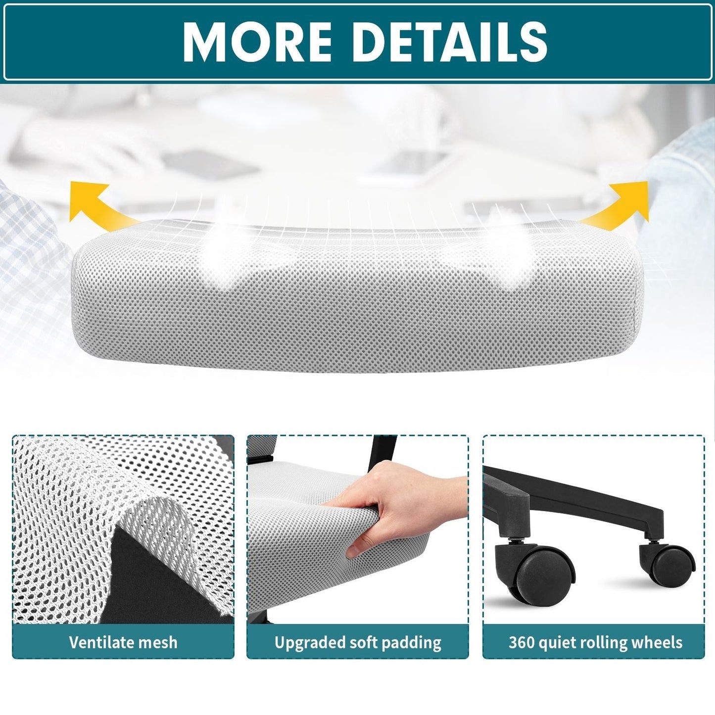 Homall Office Chair Mesh Chair Ergonomic Desk Chair with Lumbar Support