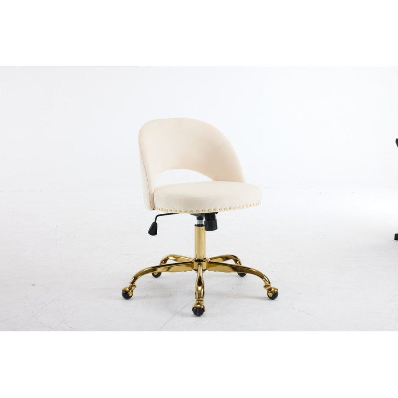 Office Chair Velvet Desk Chair Swivel Armchair Cute Modern Fabric Home Office Desk Chairs with Wheels