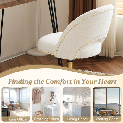 Office Chair Velvet Desk Chair Swivel Armchair Cute Modern Fabric Home Office Desk Chairs with Wheels