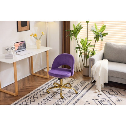 Office Chair Velvet Desk Chair Swivel Armchair Cute Modern Fabric Home Office Desk Chairs with Wheels