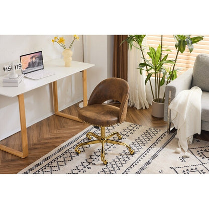 Office Chair Velvet Desk Chair Swivel Armchair Cute Modern Fabric Home Office Desk Chairs with Wheels