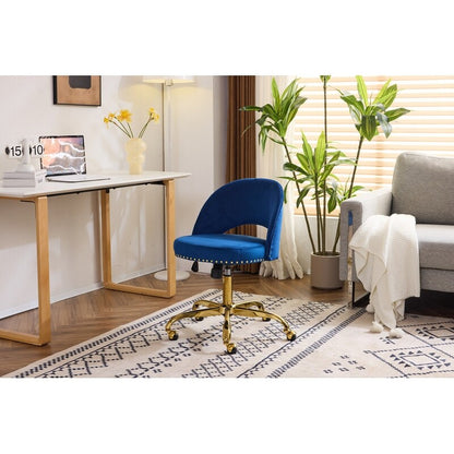 Office Chair Velvet Desk Chair Swivel Armchair Cute Modern Fabric Home Office Desk Chairs with Wheels
