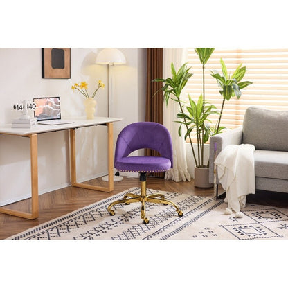 Office Chair Velvet Desk Chair Swivel Armchair Cute Modern Fabric Home Office Desk Chairs with Wheels