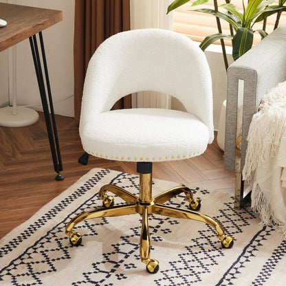 Office Chair Velvet Desk Chair Swivel Armchair Cute Modern Fabric Home Office Desk Chairs with Wheels