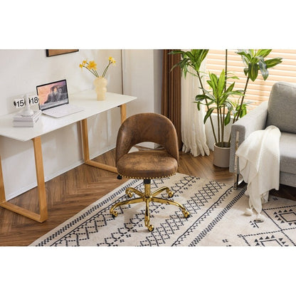 Office Chair Velvet Desk Chair Swivel Armchair Cute Modern Fabric Home Office Desk Chairs with Wheels