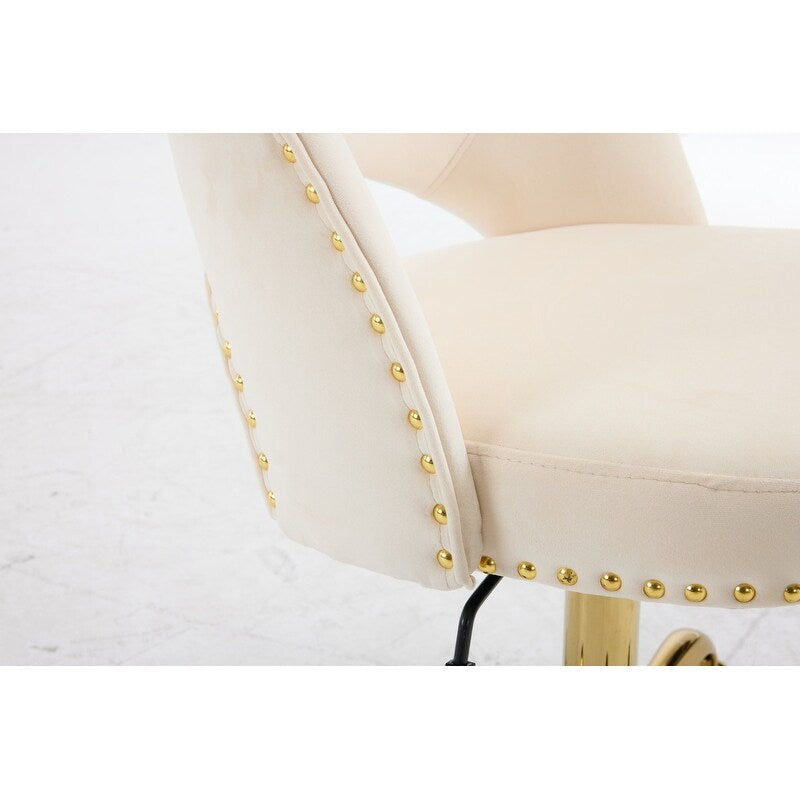 Office Chair Velvet Desk Chair Swivel Armchair Cute Modern Fabric Home Office Desk Chairs with Wheels