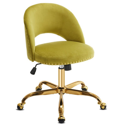 Office Chair Velvet Desk Chair Swivel Armchair Cute Modern Fabric Home Office Desk Chairs with Wheels