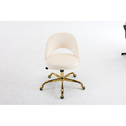 Office Chair Velvet Desk Chair Swivel Armchair Cute Modern Fabric Home Office Desk Chairs with Wheels