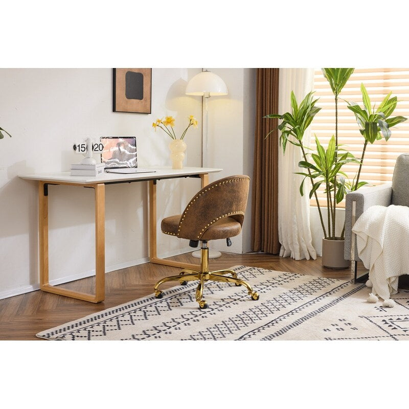 Office Chair Velvet Desk Chair Swivel Armchair Cute Modern Fabric Home Office Desk Chairs with Wheels