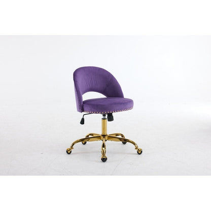 Office Chair Velvet Desk Chair Swivel Armchair Cute Modern Fabric Home Office Desk Chairs with Wheels