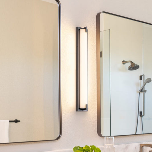 C Cattleya Oil-rubbed Bronze Integrated LED Vanity Light Indoor Wall Sconce with Acrylic Shade - Oil-rubbed Bronze