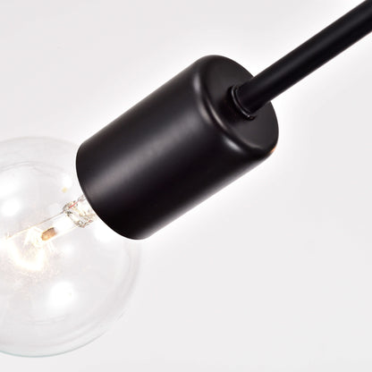 Olalla 8-Light Black Sputnik Linear Flush Mount