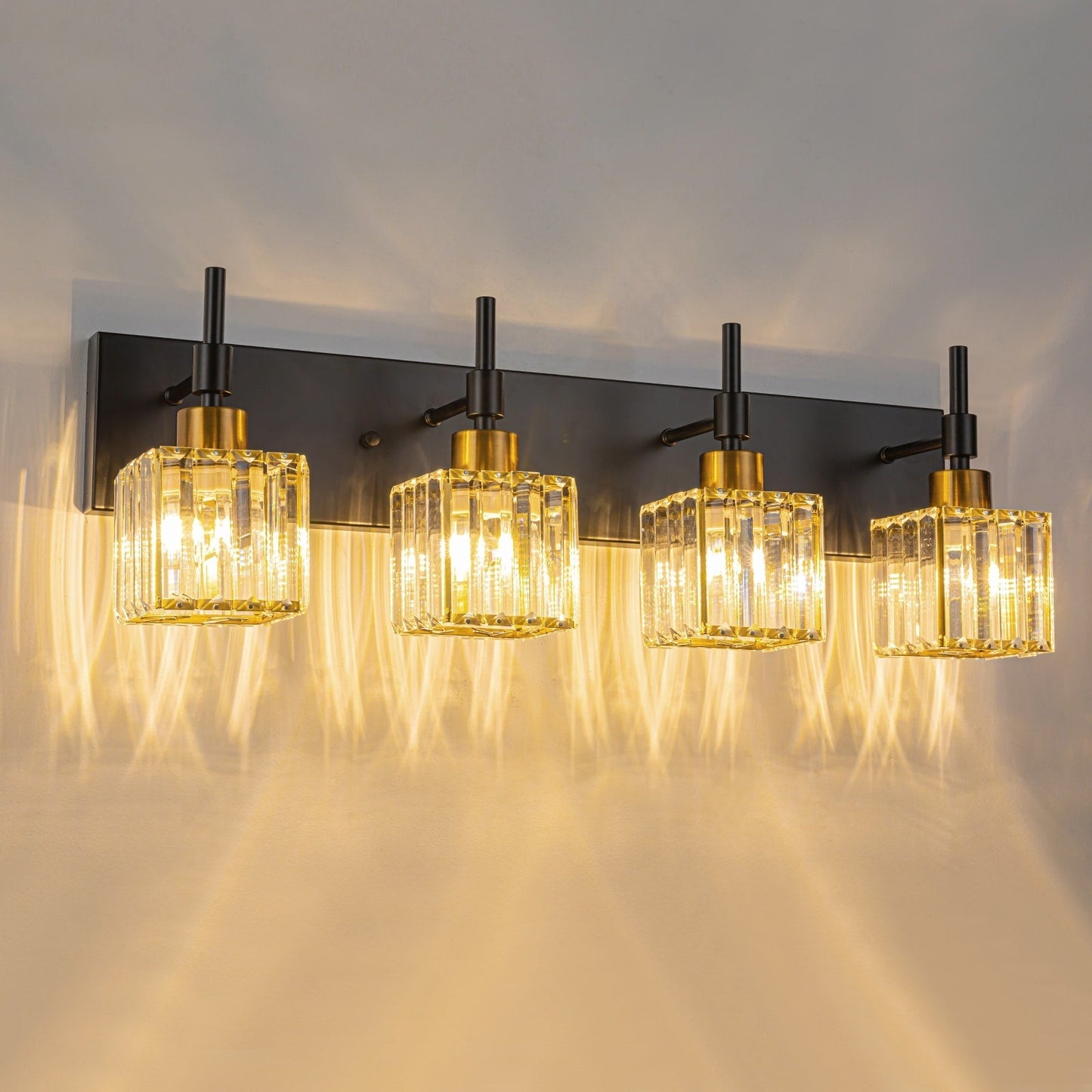 Ora Modern Dimmable Crystal Bathroom Light Fixtures Over Mirror Glam Vanity Lights