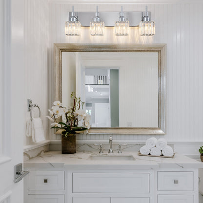 Ora Modern Dimmable Crystal Bathroom Light Fixtures Over Mirror Glam Vanity Lights