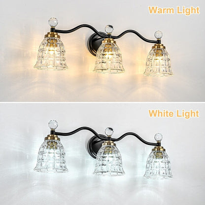 Ora Modern Dimmable Black Gold Bathroom Vanity Lights