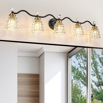 Ora Modern Dimmable Black Gold Bathroom Vanity Lights